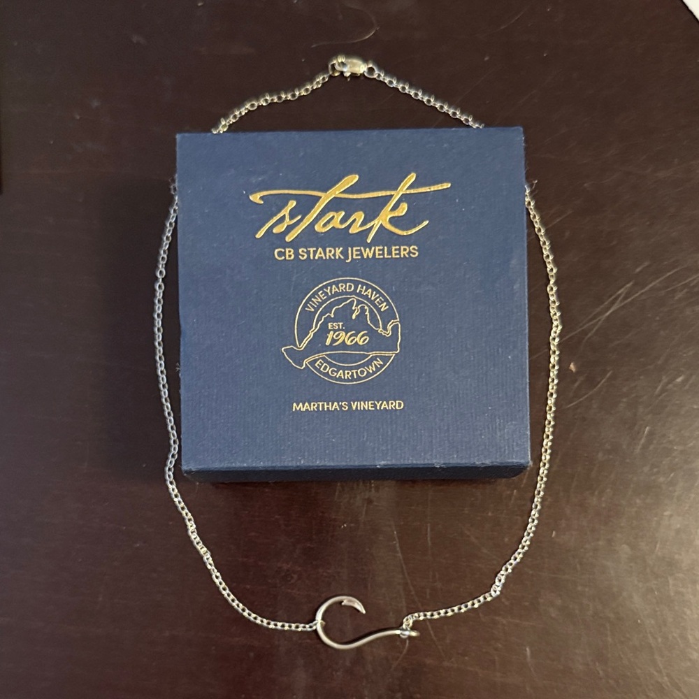CB Stark Silver Hook Necklace